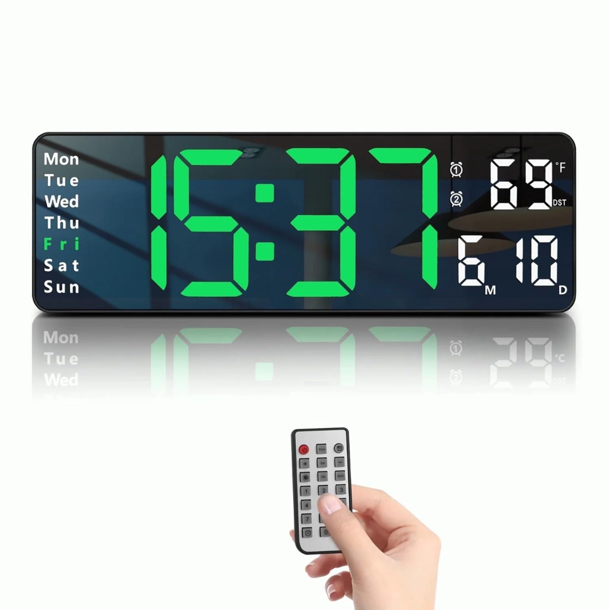 Large Digital LED Wall Clock